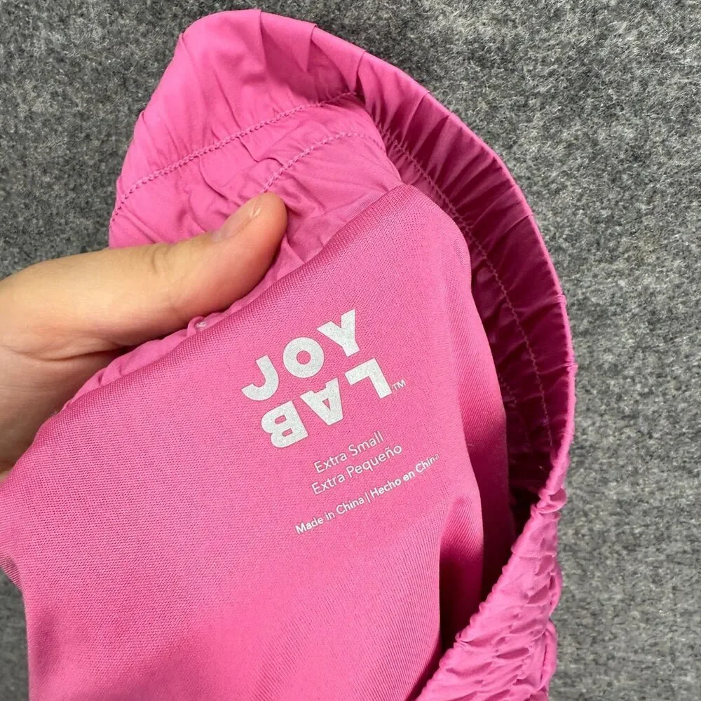 Joy Lab Shorts Girls XS Pink High Rise Pull On Chino Elastic Waist Pockets